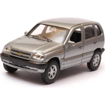 autíčko Chevrolet Niva 1:34 model WELLY kovový NEX stříbrný