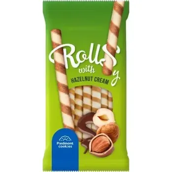 Piedmont cookies trubičky hazelnut cream 160g
