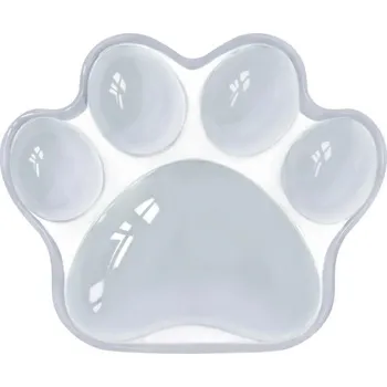 Ergonomická opěrka zápěstí před myš 120 x 102 x 20 mm Tvar kočičí packy Silikonová výplň Barevný design Pohodlí při práci a hraní šedá