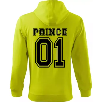 Pánská mikina Prince 01 - Mikina s kapucí na zip trendy zipper - M ( Limetková )