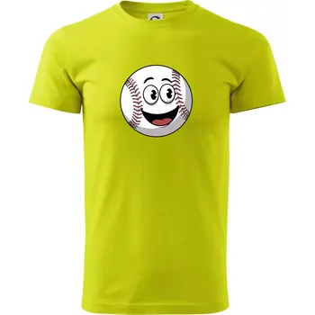 Parové triko - baseballová pálka a míček - Klasické pánské triko vyšší gramáže - XL ( Limetková )