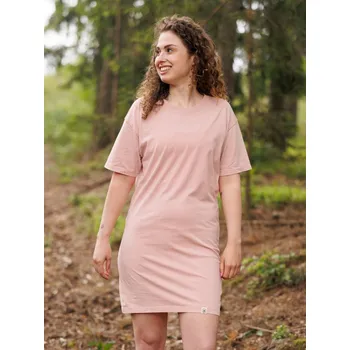 Dámské šaty Dámské šaty Bez potisku - růžové Pastelově růžová XXL