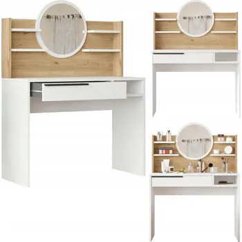 Toaletní stolek Toaletní Stolek HowHomely bílý 100 x 119,5 x 44,4 cm