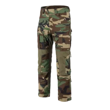 Pánské oblečení Kalhoty MCDU Pants, PolyCotton Stretch Ripstop, Helikon, US Woodland / Olivová, XXL, Prodloužené
