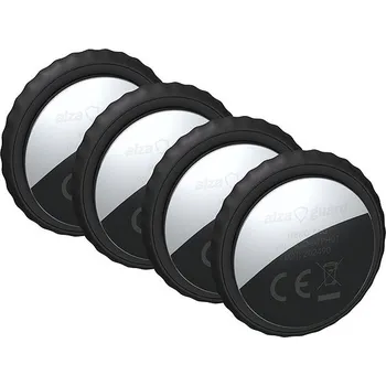 Lokátor AlzaGuard Premium Hero Tag with FindMy černý - 4ks v balení