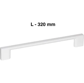 Nábytkové kování NÁBYTKOVÁ ÚCHYTKA TECHNO BÍLÁ POLOMATNÁ PRO NÁBYTEK DÉLKA 320 mm