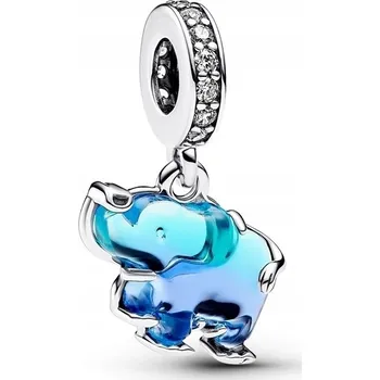 Přívěsek Přívěsek Pandora - Slon z modrého Murano skla 793339C01