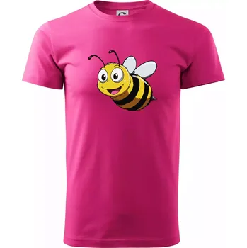 Parové triko - Včela a květina - Klasické pánské triko vyšší gramáže - M ( Purpurová )