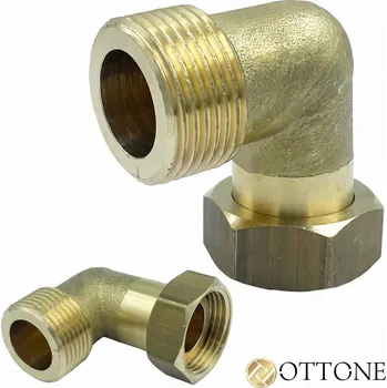 Fitinka ŠROUBENÍ MOSAZNÉ ROHOVÉ S JEDNOTNÝM ZÁVITEM 3/4'' X 3/4'' FM OTTONE