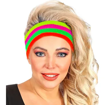 Karnevalový doplněk Retro čelenka svítivě barevná