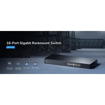 Switch CUDY 16-Port Gigabit Metal Switch 19 inch