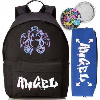 Školní batoh Školní batoh Funandstyle s jednou přihrádkou, černá, modrá, 18 l