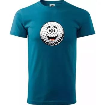 Parové triko - Golfová hůl a míček - Klasické pánské triko vyšší gramáže - XS ( Petrolejová )