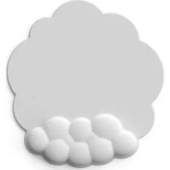 Ergonomická podložka pod myš ve tvaru obláčku Protiskluzová pěnová opora na stůl Pracovní a herní podložka pro myš bílá