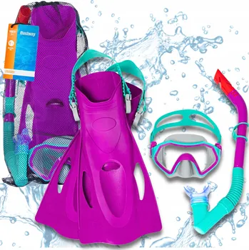 Příslušenství pro čtečku elektronické knihy Potápěčská sada Sanxin Maska Snorkling Okularki Młodzieżowe + Płetwy fialová