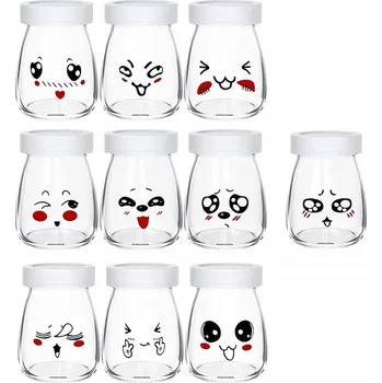 Sklenice Sada 12 skleniček se šroubovacím víčkem 100ml Luxshiny