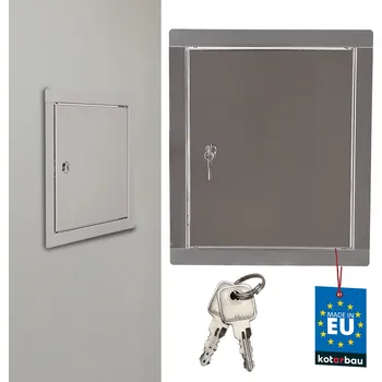 Revizní dvířka Inspekční dvířka zámek na klíč nerezová ocel stříbrná 20x20 cm - 20x20 cm