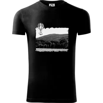 Retro Čerchov - Viper FIT - Pánské zůžené tričko - L ( Černá )