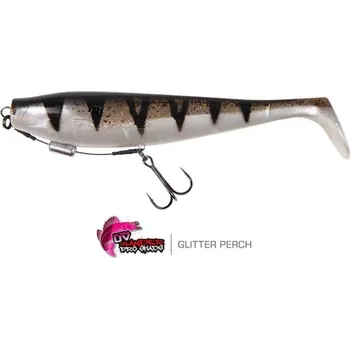 Rybářský háček Gumová Nástraha Rage Zander Pro Shad 16cm 6.3" Loaded UV Glitter Perch