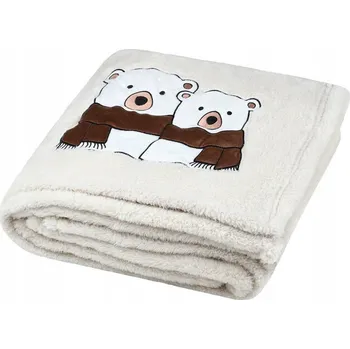 deka Deka Black Red White 130 x 150 cm béžová se zvířaty