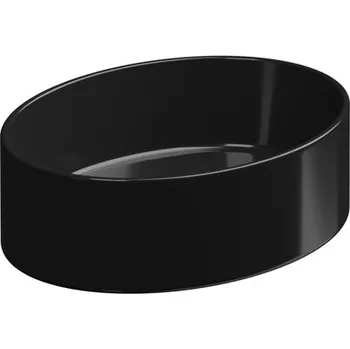 Umyvadlo Umyvadlo na desku Like Slim 45FS keramické, černá lesklá, 45x34 cm, LKLAVFSB45002