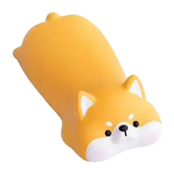 Ergonomická opěrka zápěstí tvar psa 125 x 60 mm Silikonová výplň Roztomilý vzhled Pro psaní, kreslení i práci u počítače