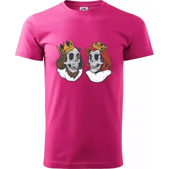 King and Queen lebky - Klasické pánské triko vyšší gramáže - XS ( Purpurová )