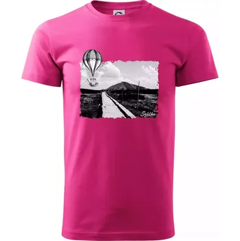 Retro Sněžka - Klasické pánské triko vyšší gramáže - S ( Purpurová )