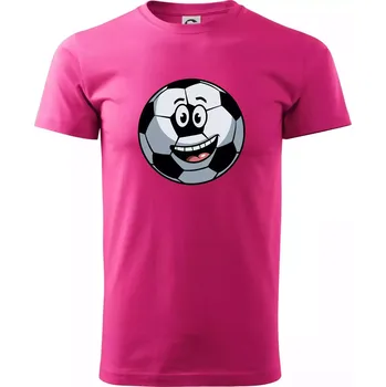 Parové triko - Kopačka a míč - Klasické pánské triko vyšší gramáže - S ( Purpurová )