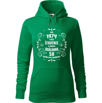 Pánská mikina Dámská mikina Narodila se královna Velikost (žena): L, Vyberte barvu: Středně zelená