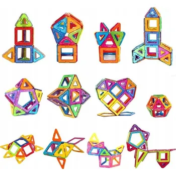 ostatní stavebnice Magnetické Stavebnice pro Děti 52 dílků