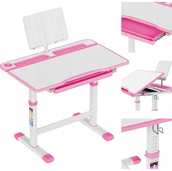 Psací stůl Psací stůl Markadler Study 66 x 50 x 104 cm, odstíny růžové, odstíny šedé, růžová