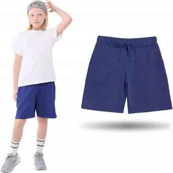 Dámské kraťasy 4F krátké kraťasy ke kolenům polyester modré velikost 164