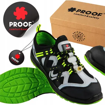 Pracovní obuv PRACOVNÍ BOTY PÁNSKÉ OBUV BOZP OCHRANNÉ PROOF POLOBOTKY S OCELOVOU ŠPIČKOU S1P ESD vel. 42