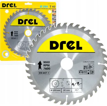 Pilový kotouč Kotoučová pila na dřevo Drel 200 x 30 mm, 40 zubů