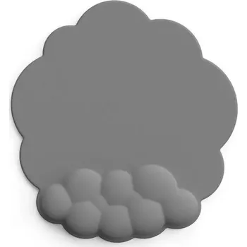 Ergonomická podložka pod myš ve tvaru obláčku Protiskluzová pěnová opora na stůl Pracovní a herní podložka pro myš šedá