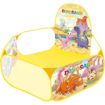 Létající drak Žlutý bazének 1,2 m bez míčků s košíkem Motiv dinosauři PVC míčková jáma Dětská hrací ohrádka Stan do pokoje i na zahradu Venkovní hračka