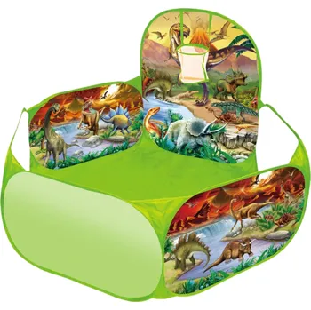 Létající drak Zelený bazének 1,2 m bez míčků s košíkem Motiv dinosauři PVC míčková jáma Dětská hrací ohrádka Stan pro děti Venkovní i vnitřní hračka