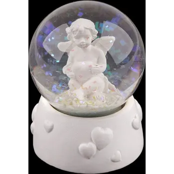 Vánoce Sněžítko anděl Ø4,5 cm Varianta: 1 bílá, Balení: 1 ks