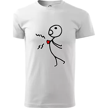 Pánské tričko Láska magnet - Klasické pánské triko vyšší gramáže - 4XL ( Bílá )