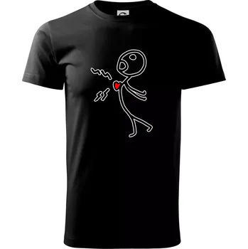 Pánské tričko Láska magnet - Triko extra velké (5-8XL) - 6XL ( Černá )