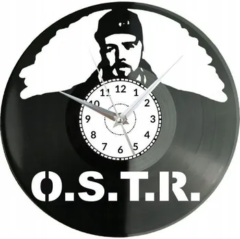 Hodiny OSTR Polský rapové nástěnné hodiny vinylová deska NAROZENINOVÝ DÁREK
