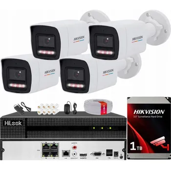 Bezpečnostní kamera Monitorovací sada 4 IP kamer 4MP Smart Hybrid Light ColorVu Hikvision 1TB