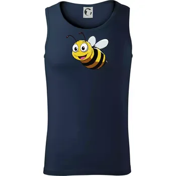 Parové triko - Včela a květina - Tílko pánské Core - L ( Námořní modrá (velmi tmavá - téměř černá) )