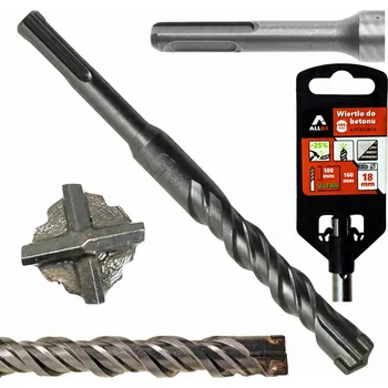 Vrták VRTÁK DO BETONU FI 18x160 mm SDS BETONU ZDIVÝ KŘÍŽOVÝ SDS-PLUS