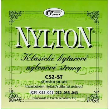 Příslušenství pro strunný nástroj Struny pro klasickou kytaru Gorstrings Nylton CS2-ST Medium Tension Transp.