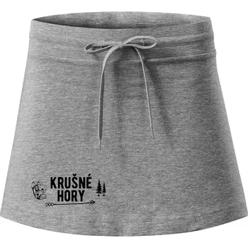 Dámská sukně Krušné hory nápis - Sportovní sukně - two in one - XL ( Tmavě šedý melír )
