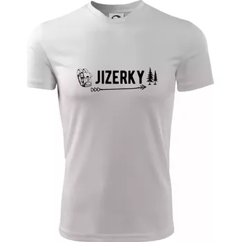 Jizerky nápis - Dětské triko sportovní (dresovina) - 158 cm/12 let ( Bílá )