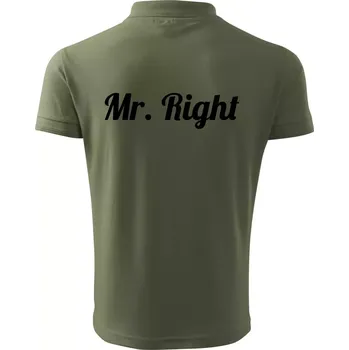 Pánská košile Mr Right - Polokošile pánská Pique Polo 203 - 5XL ( Khaki )