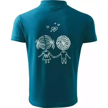 Pánská košile Love Kluk - Holka - Polokošile pánská Pique Polo 203 - 3XL ( Tmavý tyrkys )